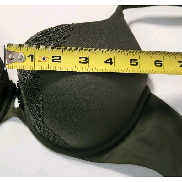 Victoria’s Secret Body by Victoria Perfect Shape Bra 32DD Green Lace Push Up - Picture 8 of 13
